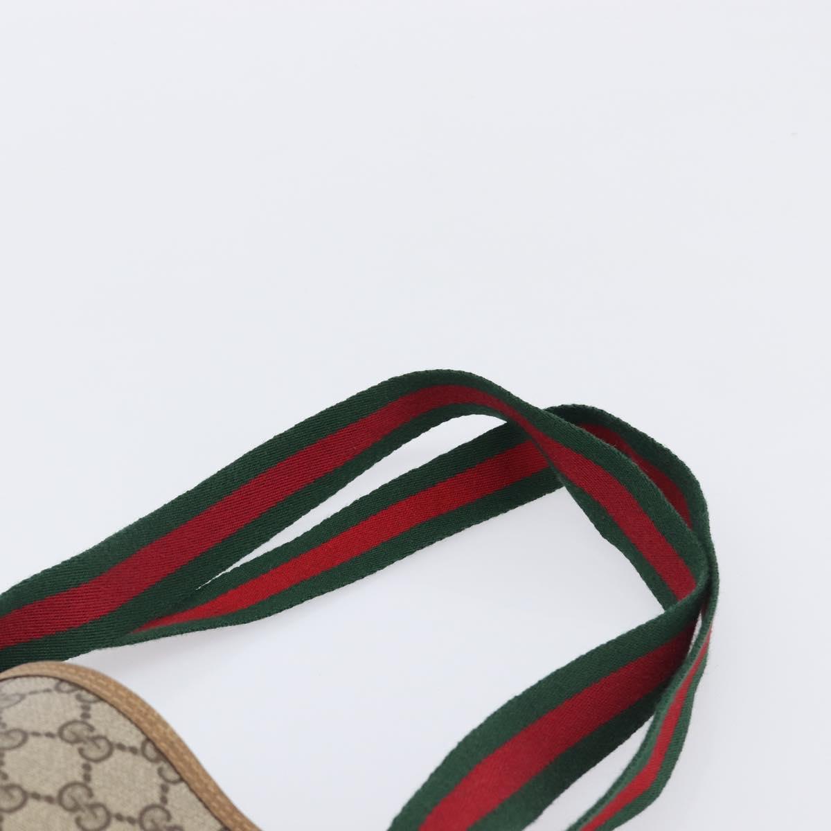GUCCI GG Supreme Web Sherry Line Tote Bag PVC Beige Gold 40 02 003 Auth 207842A