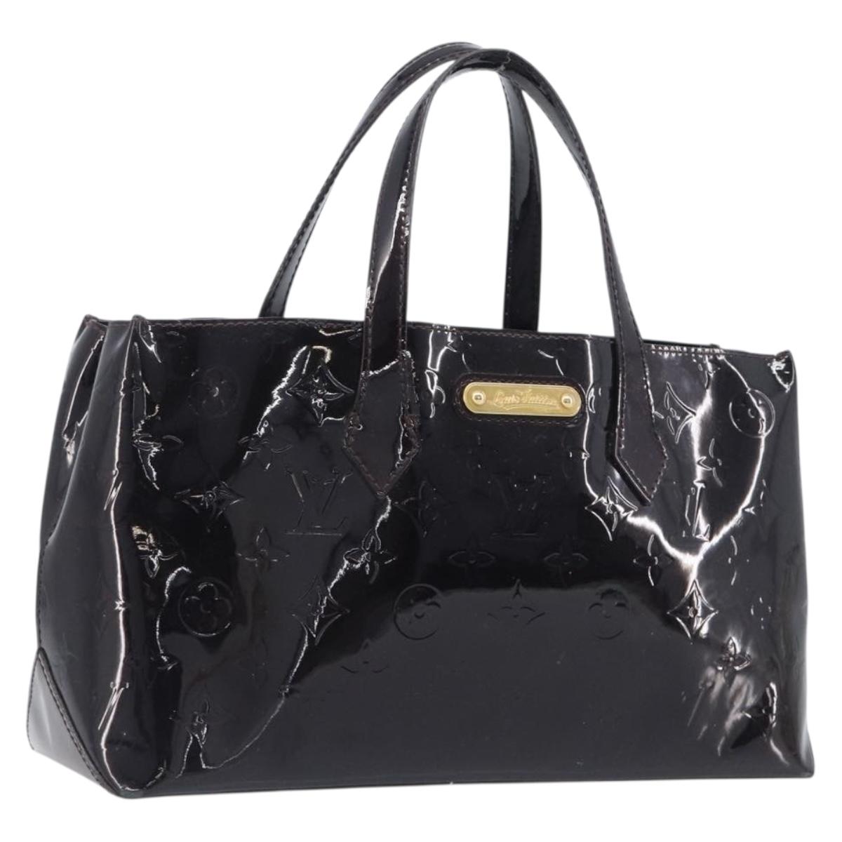 LOUIS VUITTON Monogram Vernis Wilshire PM Hand Bag Amarante M93641 Auth 207848A