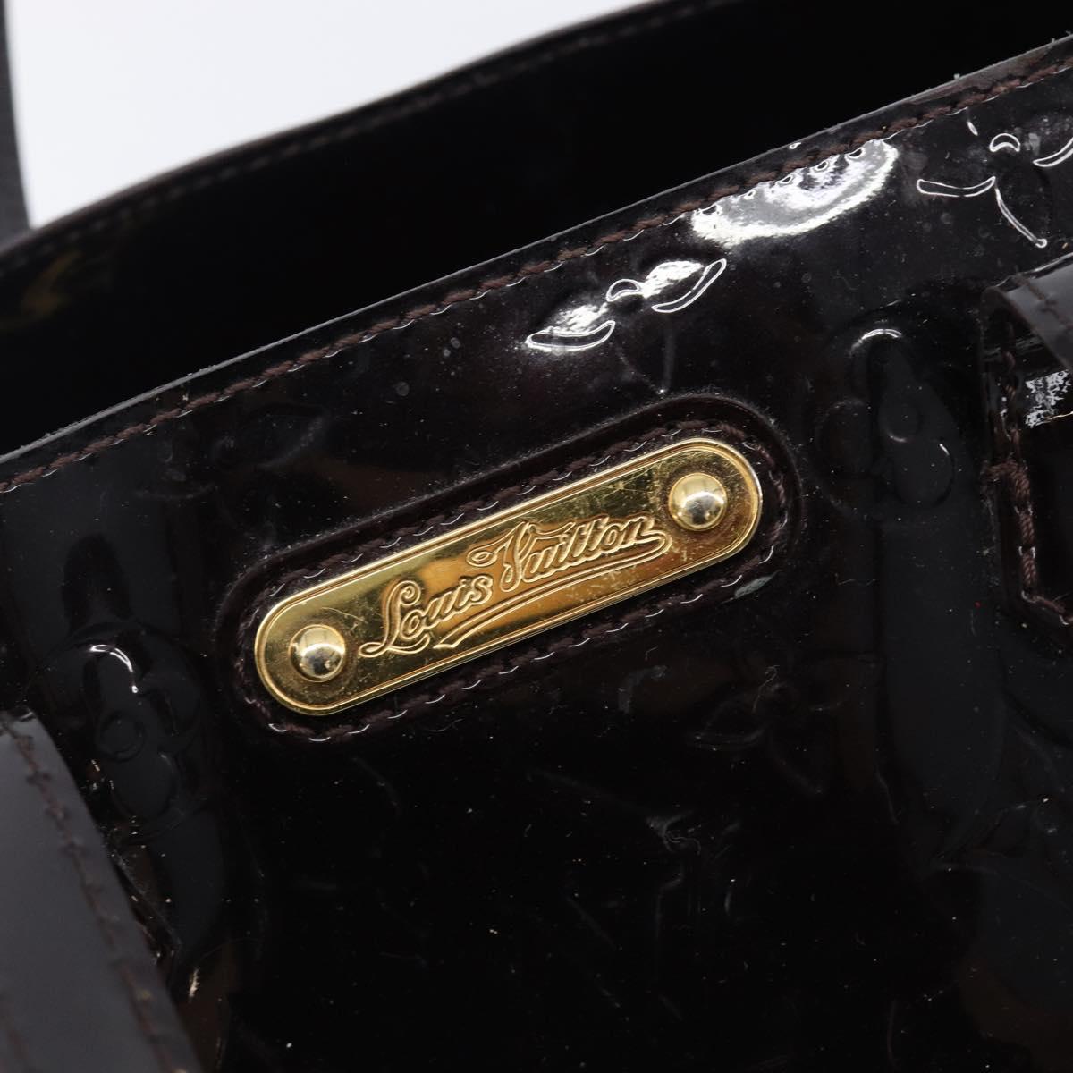 LOUIS VUITTON Monogram Vernis Wilshire PM Hand Bag Amarante M93641 Auth 207848A