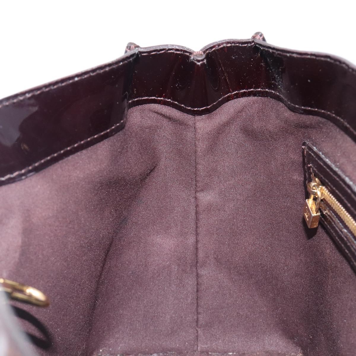 LOUIS VUITTON Monogram Vernis Wilshire PM Hand Bag Amarante M93641 Auth 207848A