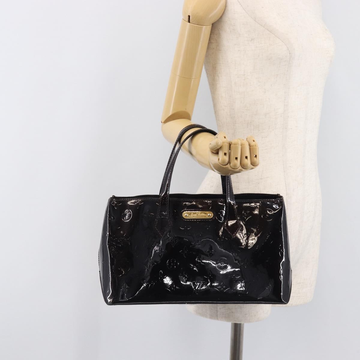 LOUIS VUITTON Monogram Vernis Wilshire PM Hand Bag Amarante M93641 Auth 207848A