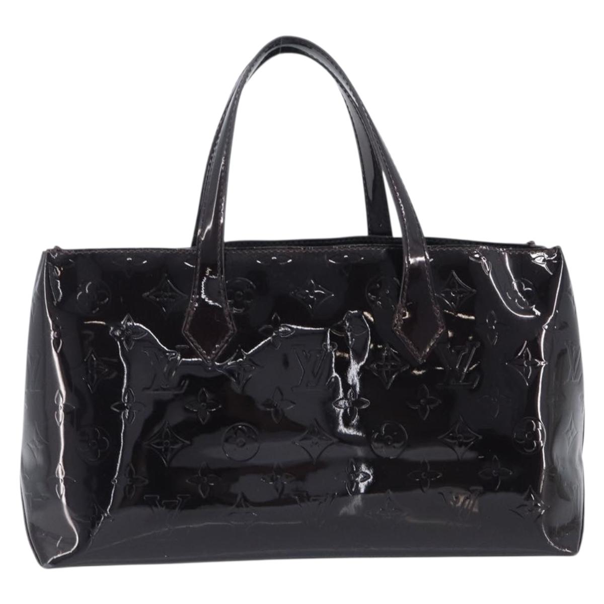 LOUIS VUITTON Monogram Vernis Wilshire PM Hand Bag Amarante M93641 Auth 207848A