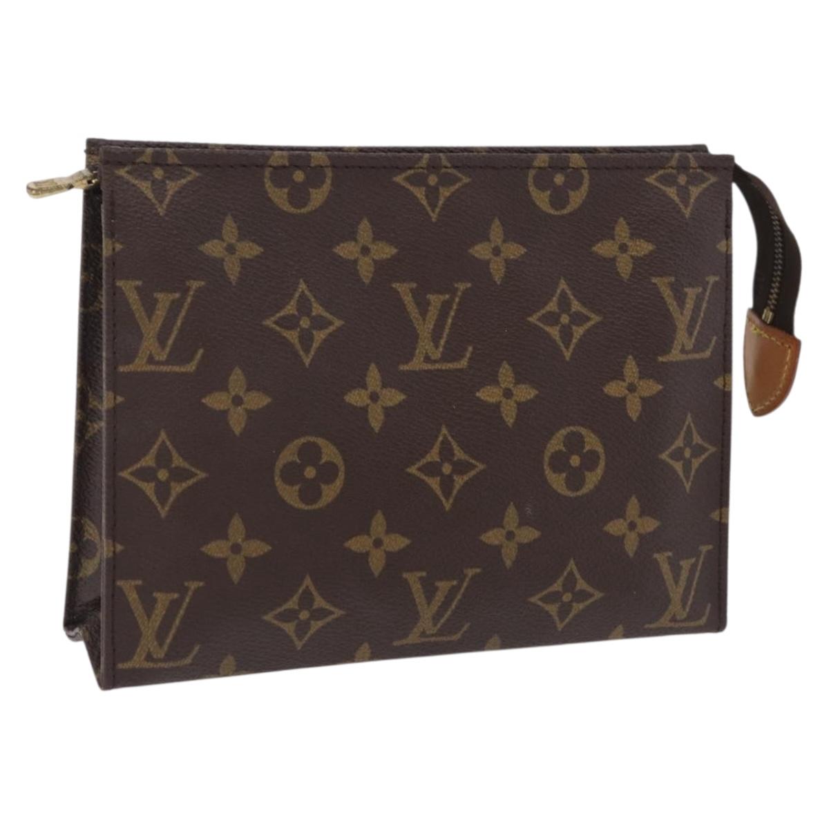 LOUIS VUITTON Monogram Poche Toilette 19 Pouch M47544 LV Auth 207850A