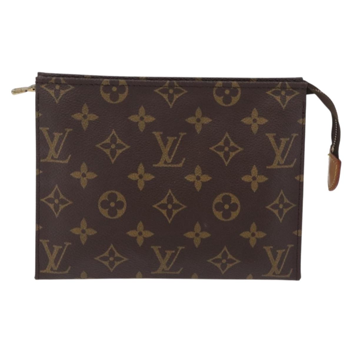 LOUIS VUITTON Monogram Poche Toilette 19 Pouch M47544 LV Auth 207850A