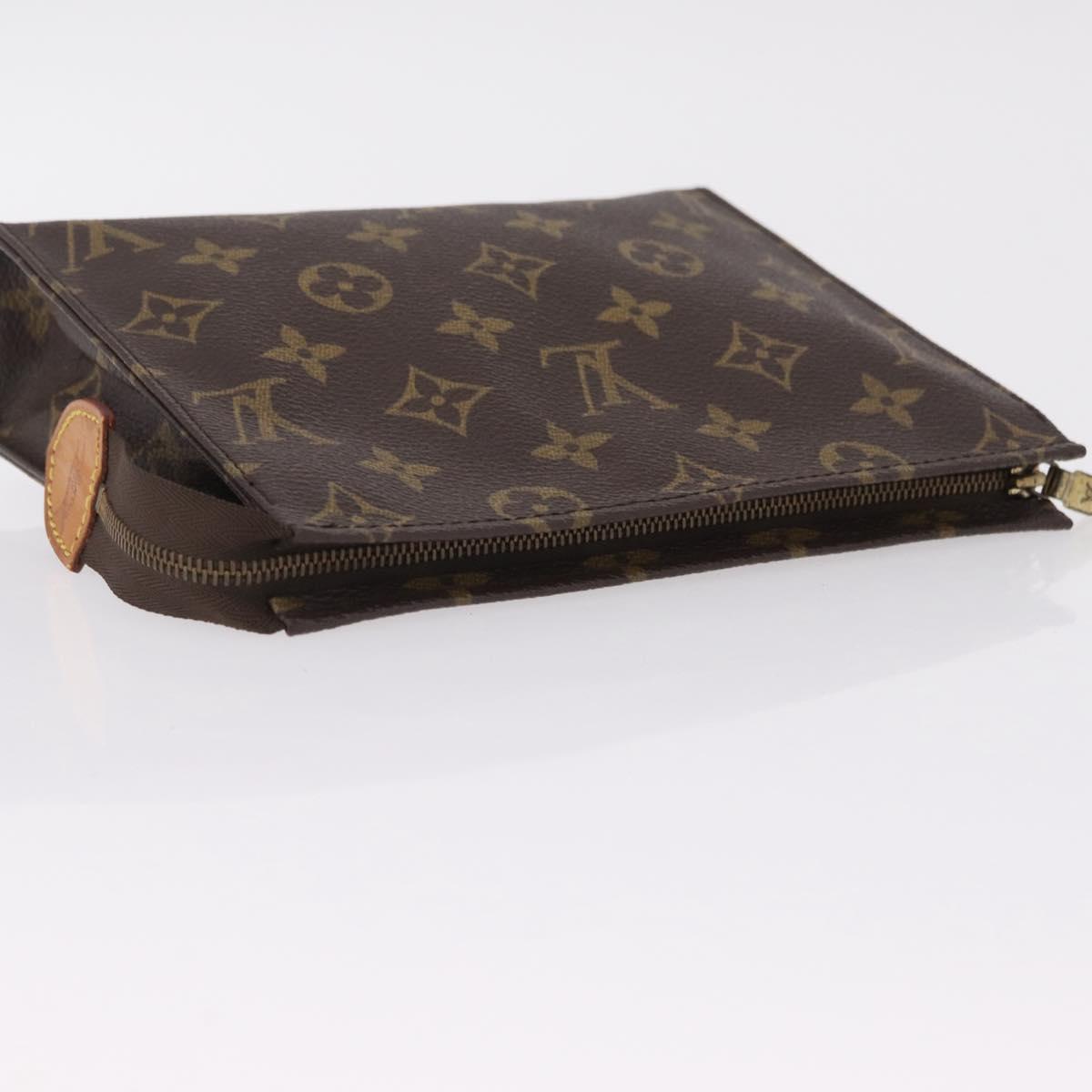 LOUIS VUITTON Monogram Poche Toilette 19 Pouch M47544 LV Auth 207850A
