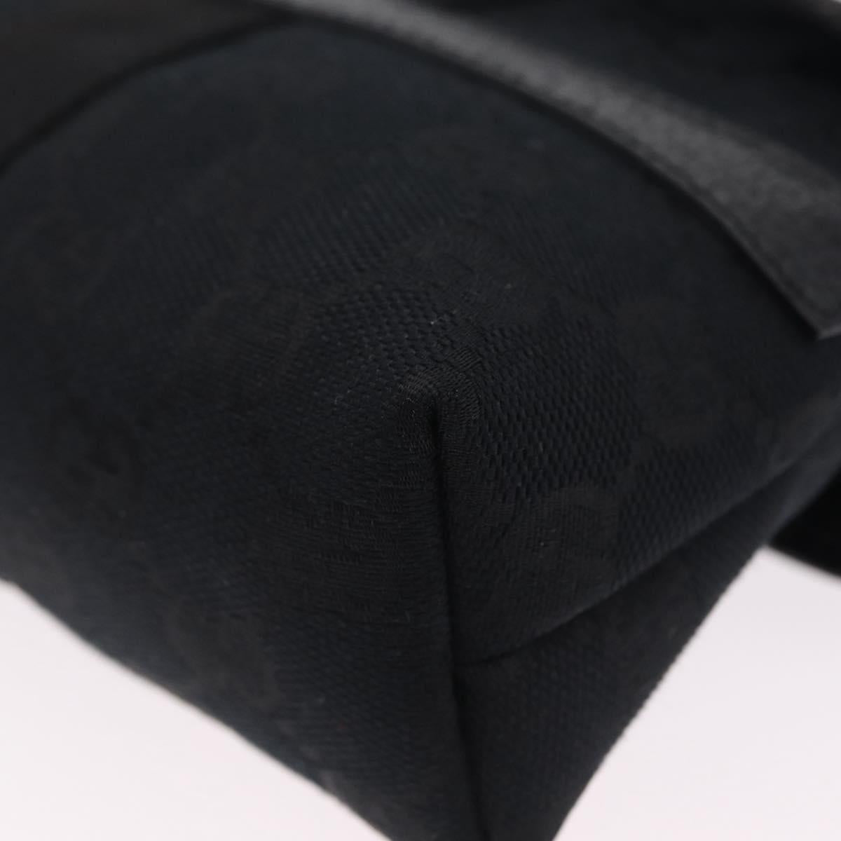 GUCCI GG Canvas Waist Bag Black Silver 131236 Auth 207862V