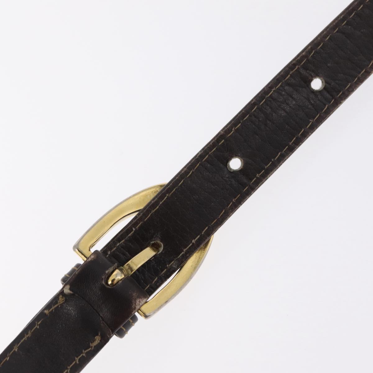 CELINE C Sulky Shoulder Bag Brown Gold Auth 207864