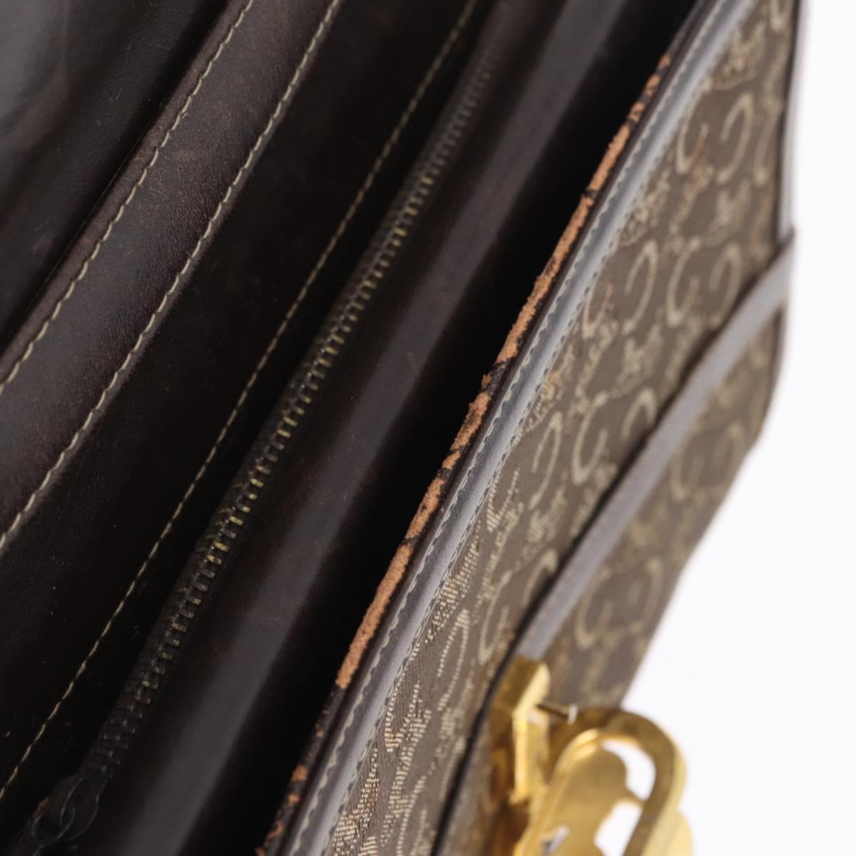 CELINE C Sulky Shoulder Bag Brown Gold Auth 207864