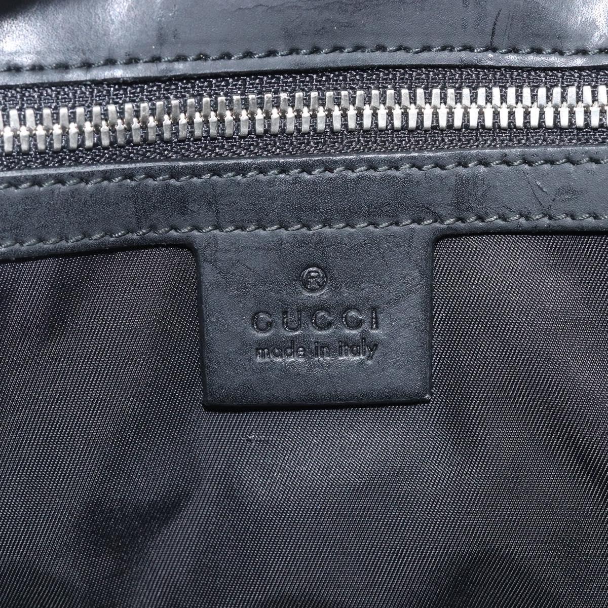GUCCI GG Supreme Hand Bag PVC Beige Silver 456217 Auth 207865A