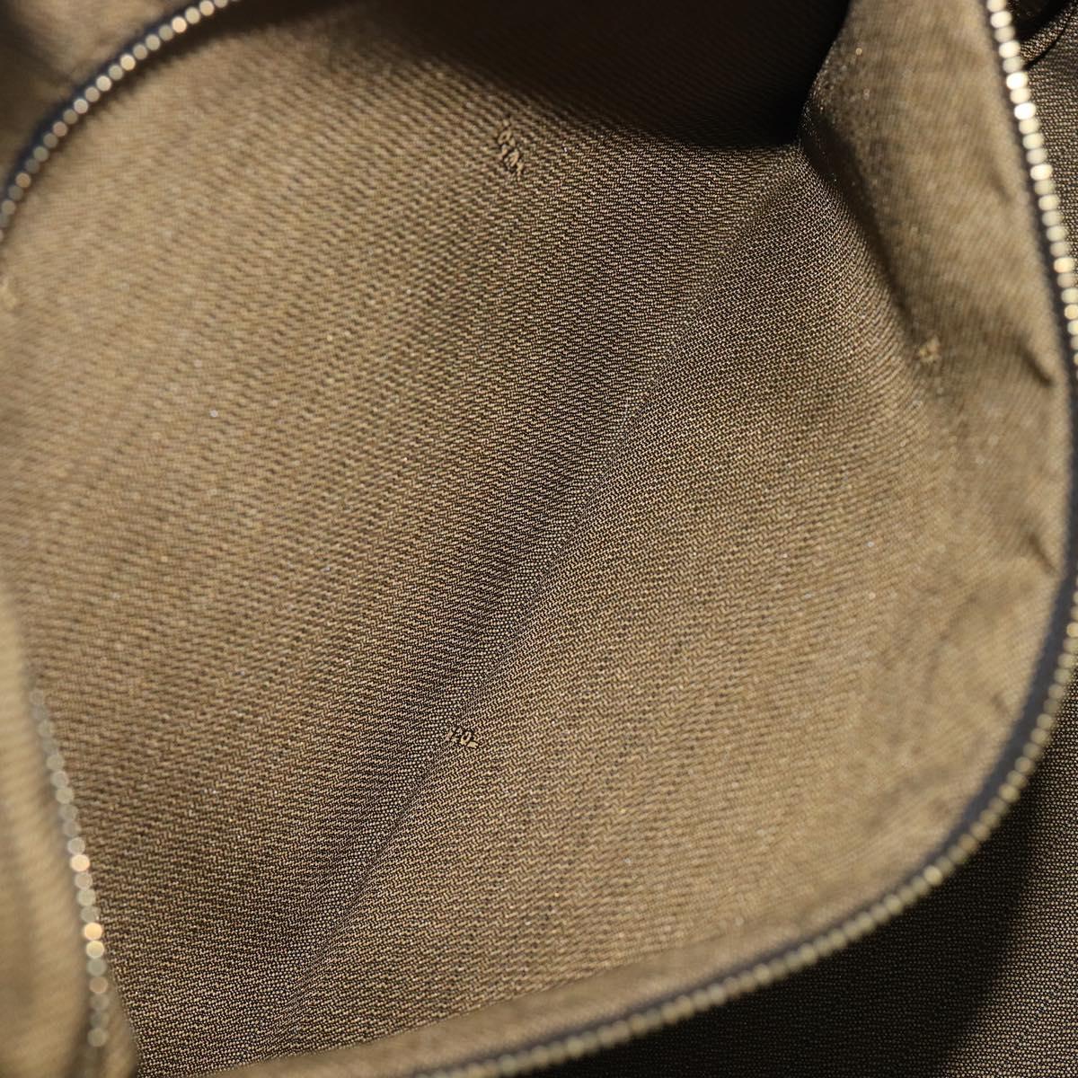 FENDI Zucca Canvas Vanity Cosmetic Pouch Brown Gold Tone Auth 207871
