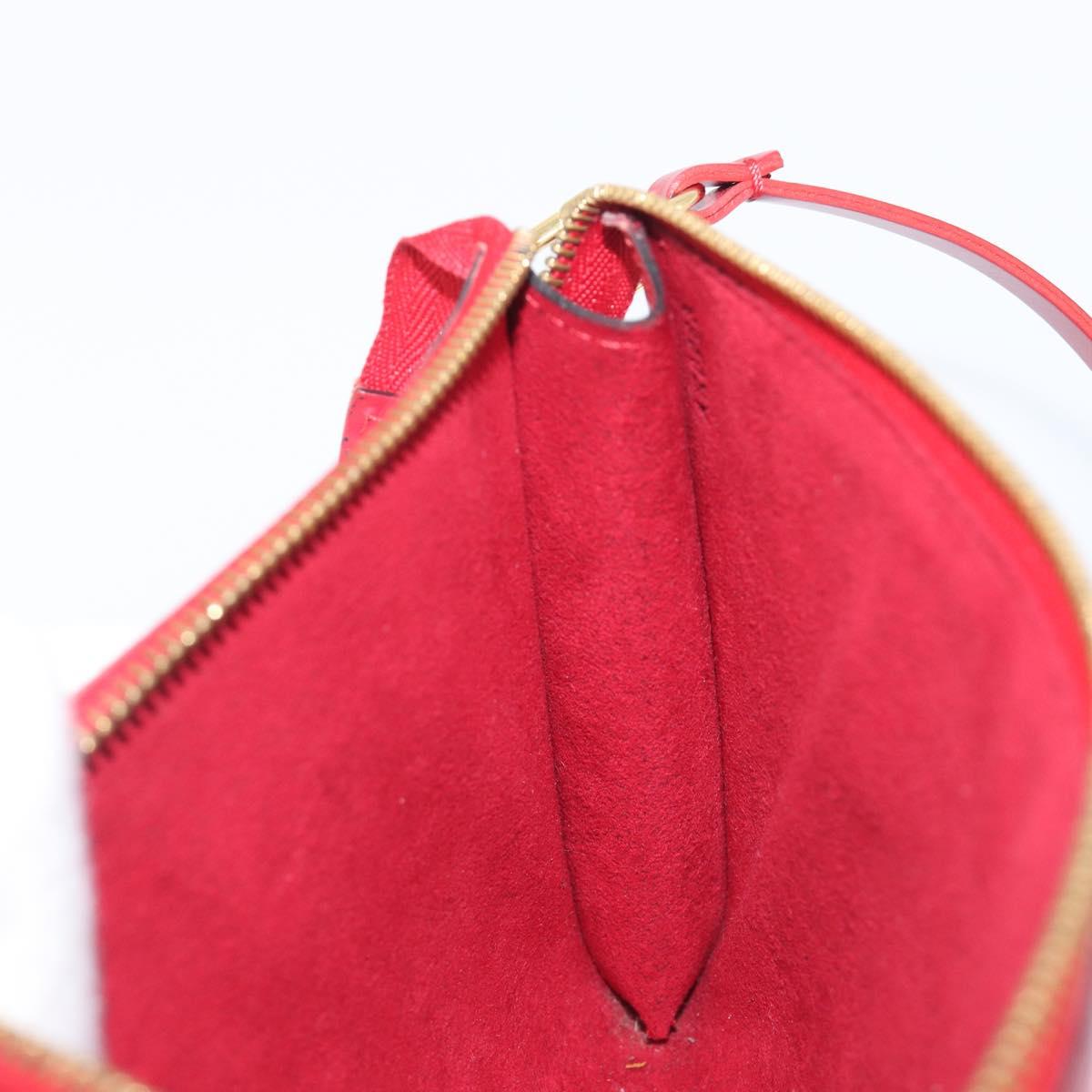 LOUIS VUITTON Epi Pochette Accessoires Accessory Pouch Red M52987 Auth 207877A