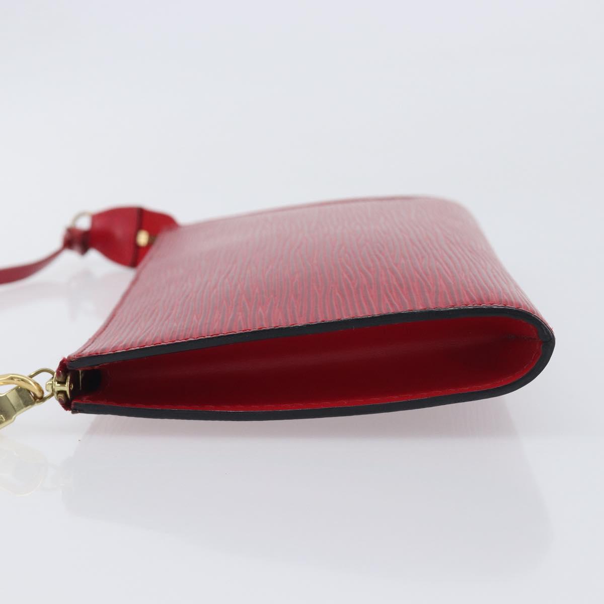 LOUIS VUITTON Epi Pochette Accessoires Accessory Pouch Red M52987 Auth 207877A