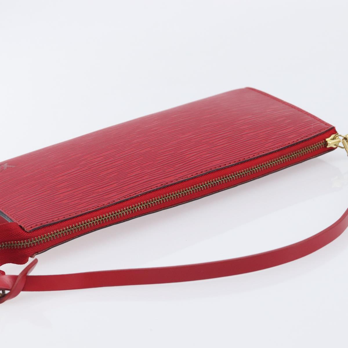 LOUIS VUITTON Epi Pochette Accessoires Accessory Pouch Red M52987 Auth 207877A