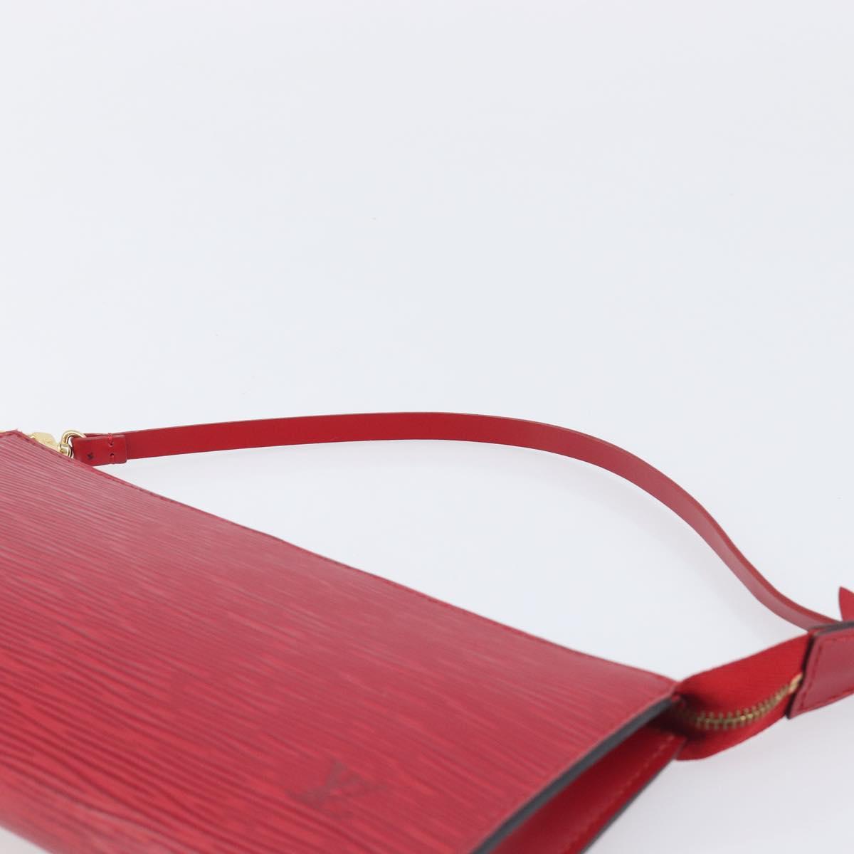 LOUIS VUITTON Epi Pochette Accessoires Accessory Pouch Red M52987 Auth 207877A