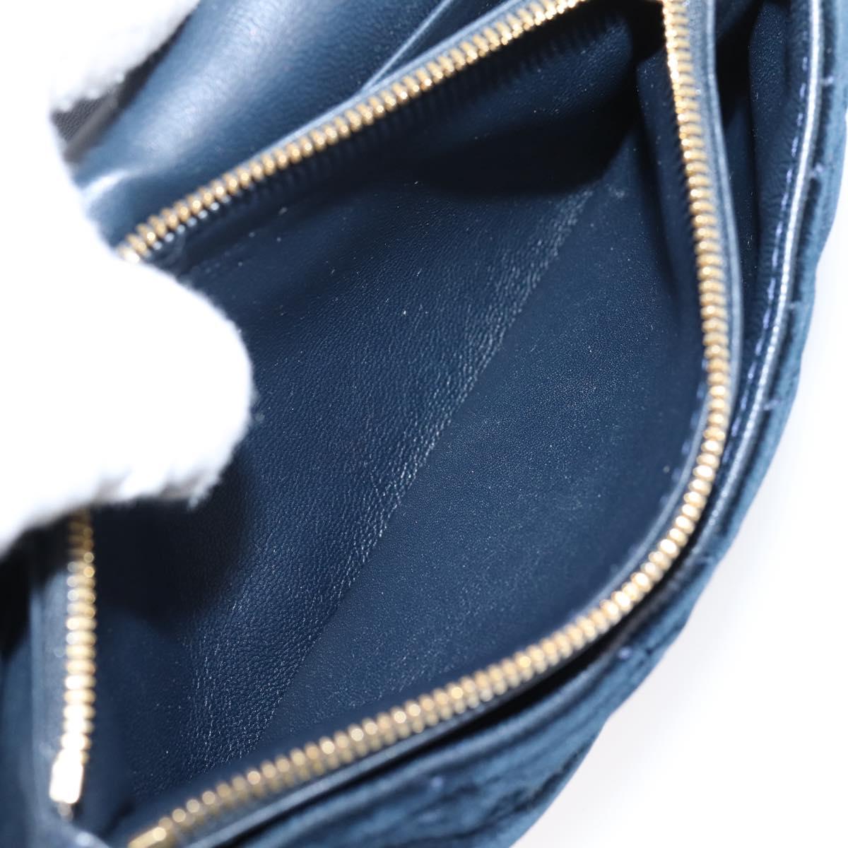 Balenciaga BB Round Chain Shoulder Bag Velor Navy Gold Auth 207889M