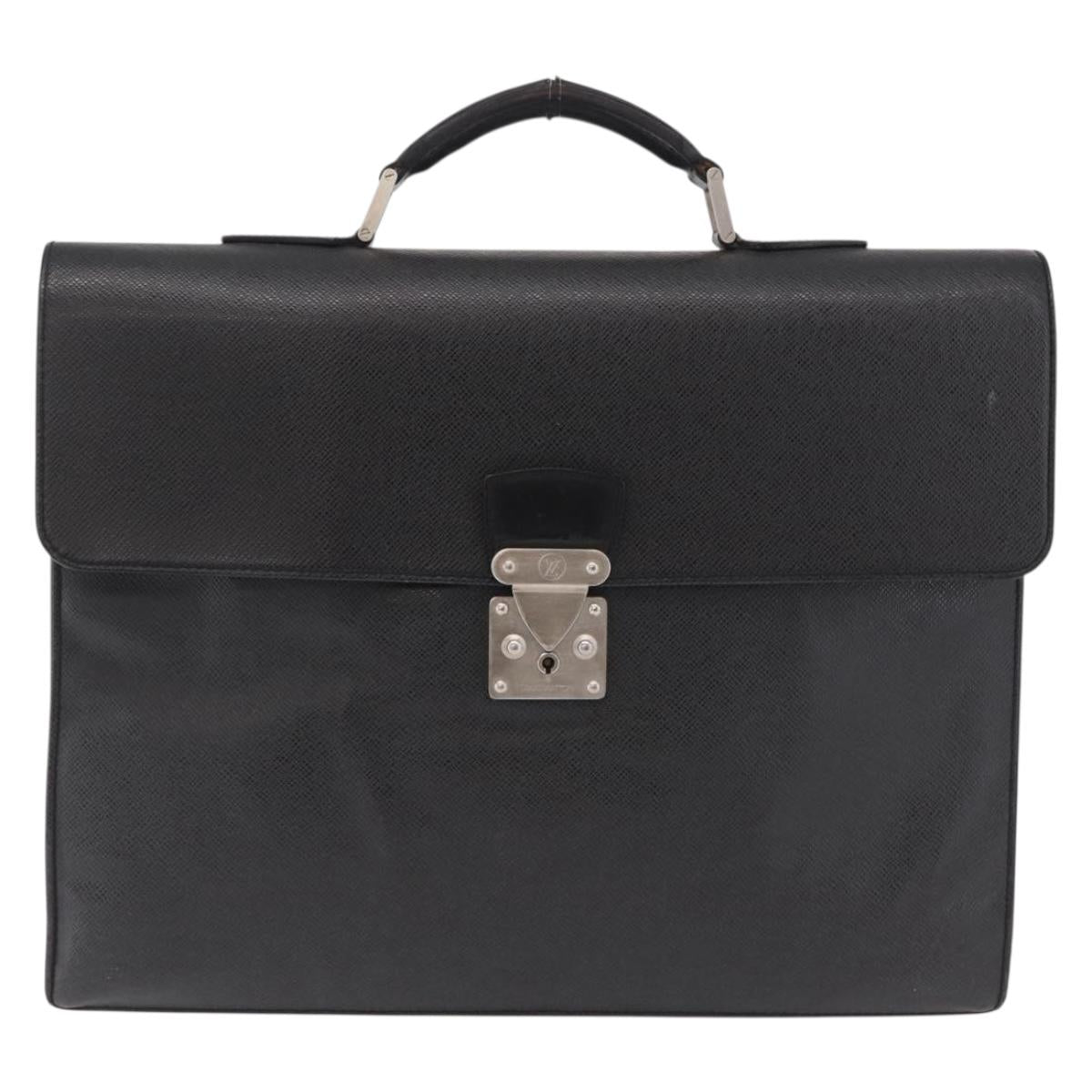 LOUIS VUITTON Taiga Serviette Moskova Business Bag Ardoise M30032 LV Auth 207894
