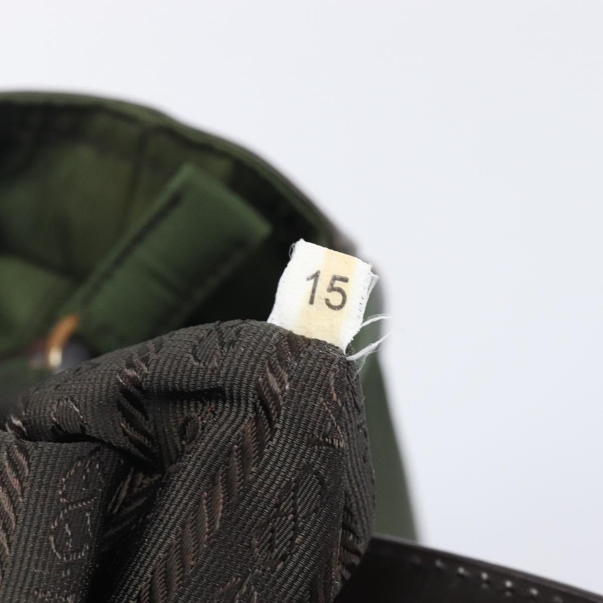 PRADA Hand Bag Nylon Green Auth 207896