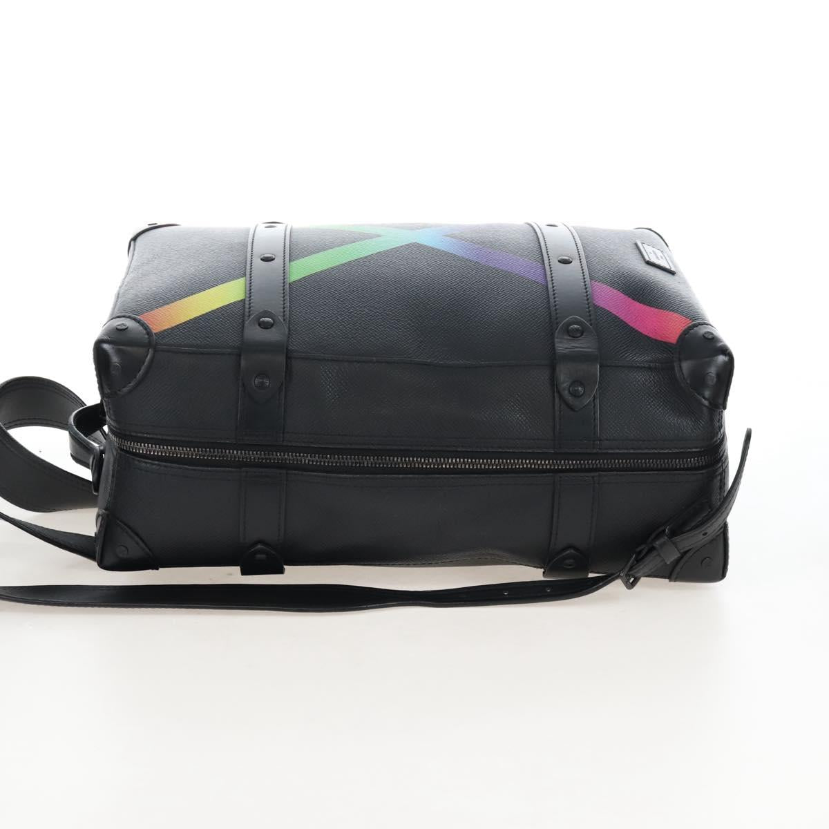 LOUIS VUITTON Taiga Rainbow Mini Soft Trunk Bag Black M30351 LV Auth 207898M