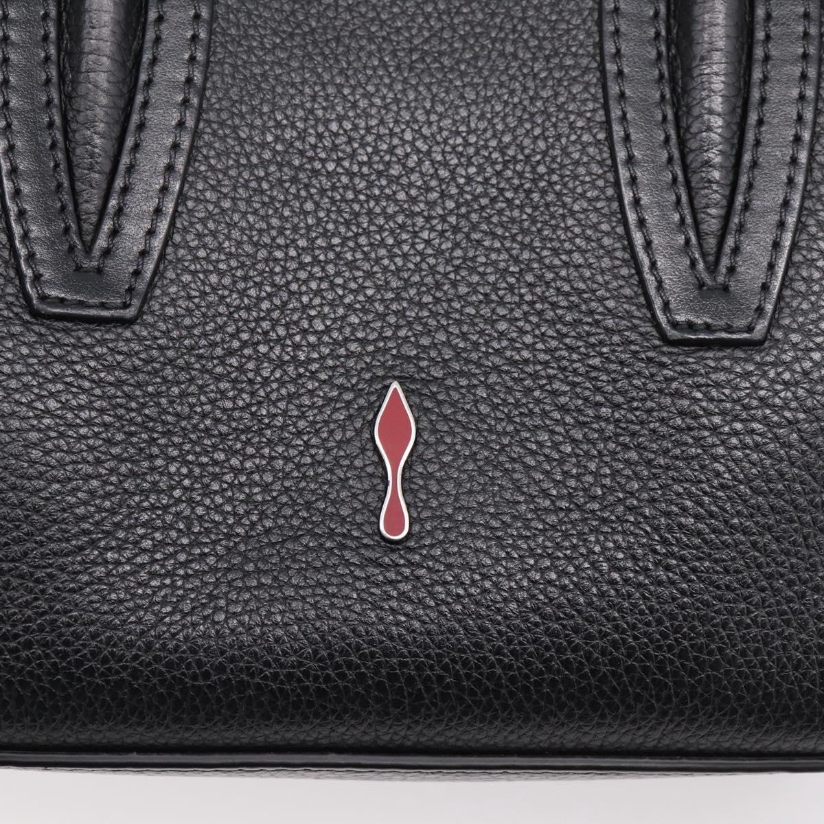 Christian Louboutin Hand Bag Leather 2way Black Red Auth 207916A