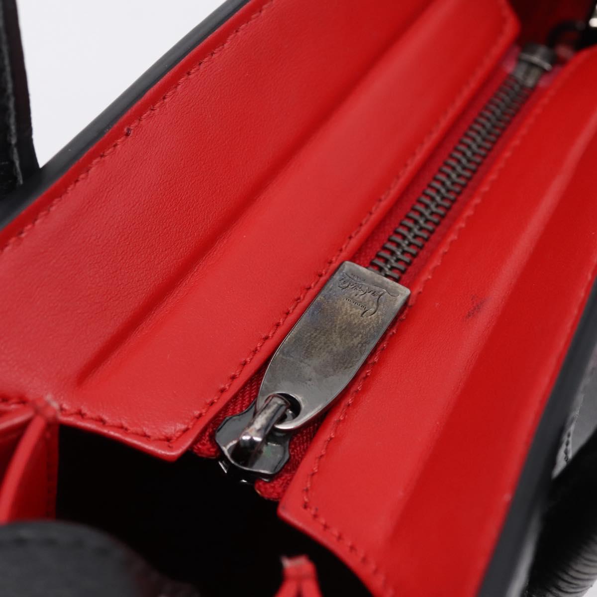 Christian Louboutin Hand Bag Leather 2way Black Red Auth 207916A