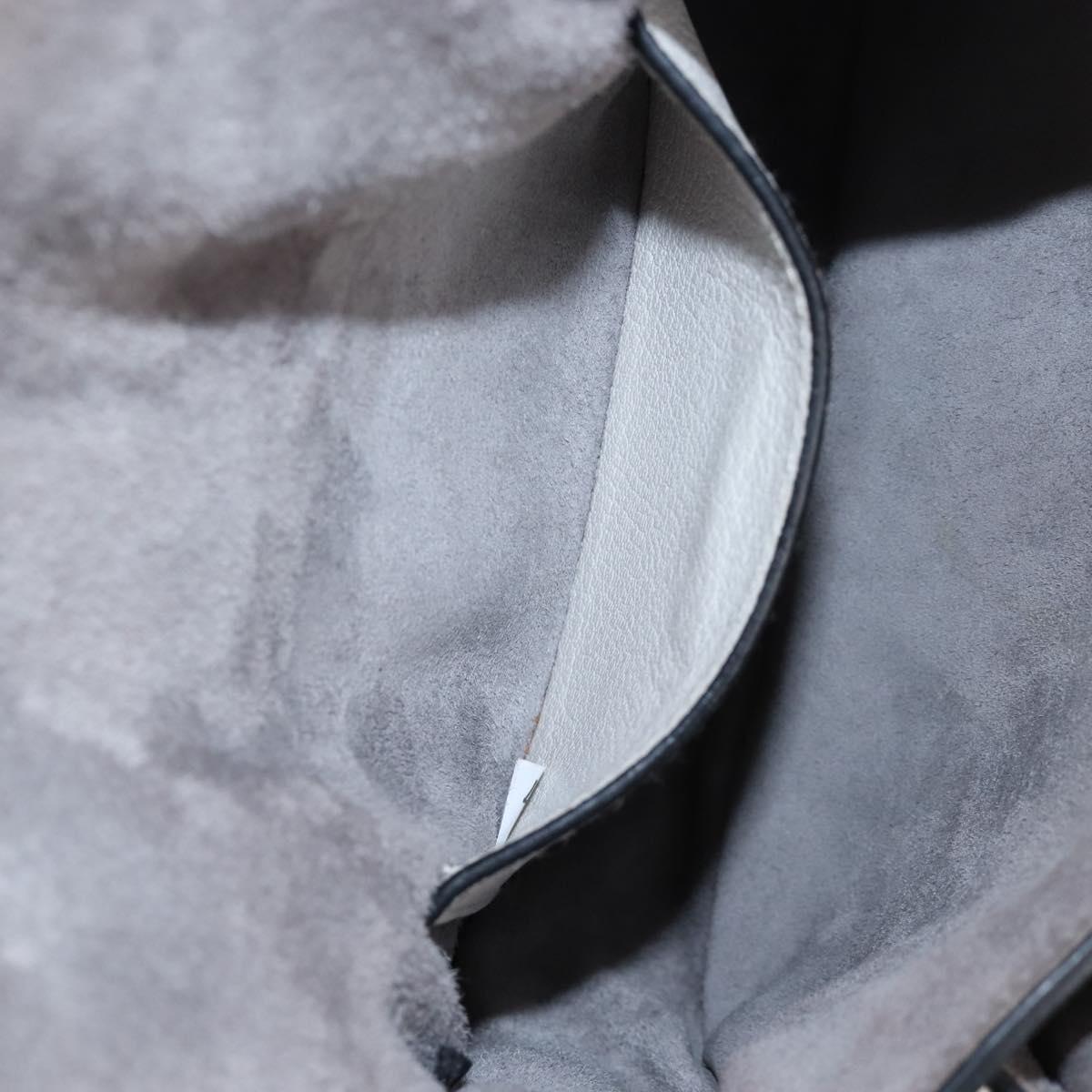 Miu Miu Shoulder Bag Leather White Gold Auth 207918M