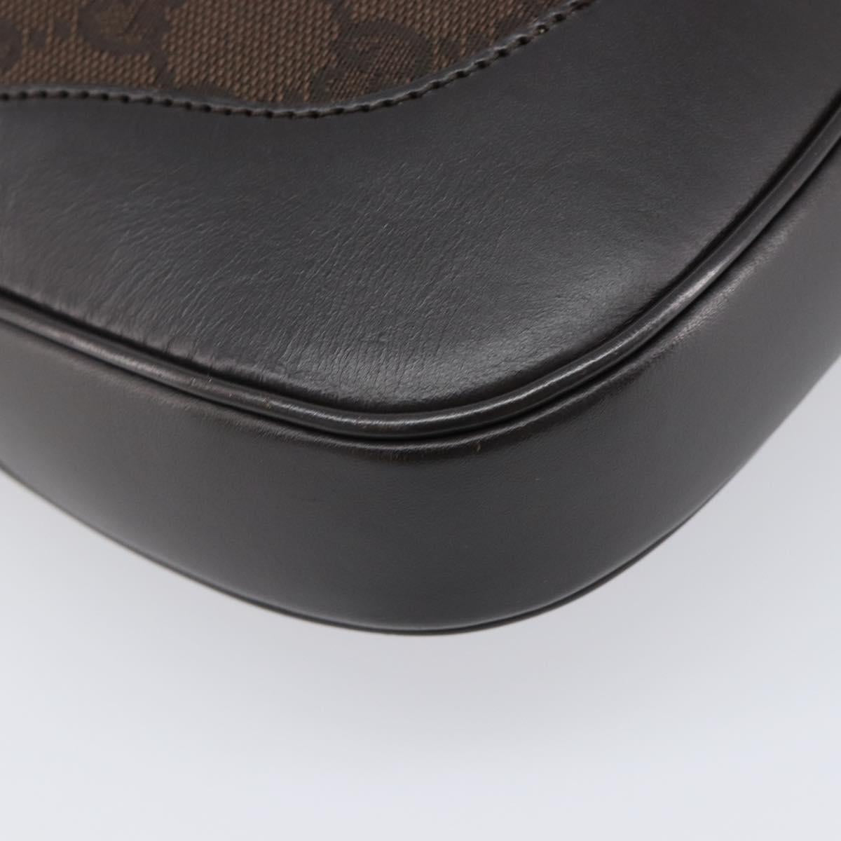 GUCCI GG Canvas Jackie Shoulder Bag Brown 00963 Auth 207923A