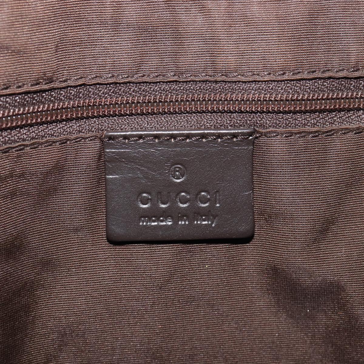 GUCCI GG Canvas Jackie Shoulder Bag Brown 00963 Auth 207923A