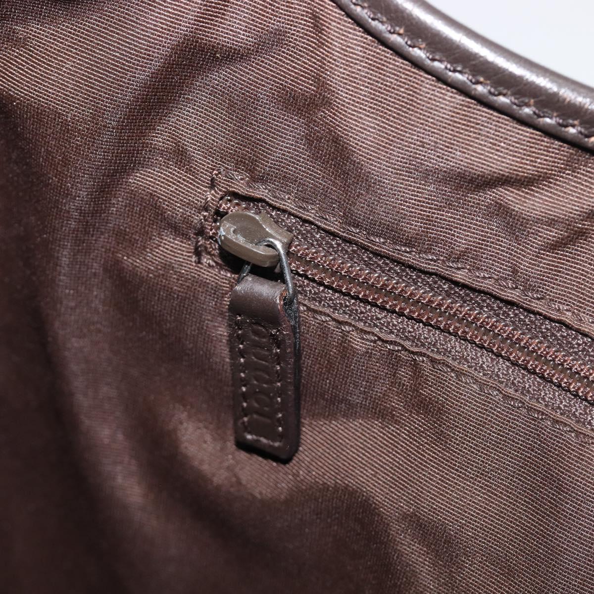 GUCCI GG Canvas Jackie Shoulder Bag Brown 00963 Auth 207923A