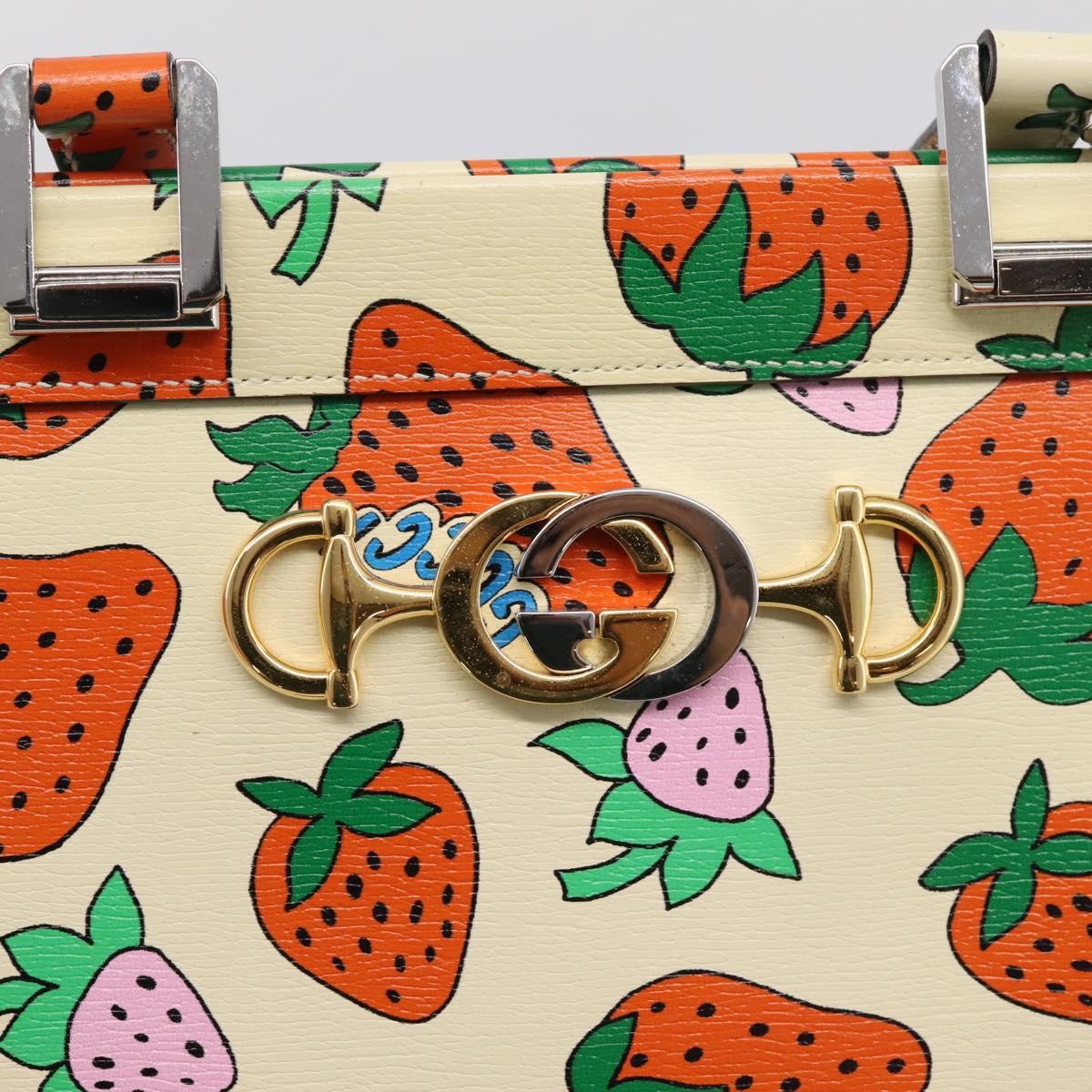 GUCCI Zumi Hand Bag Leather 2way Multicolor Silver 564714 Auth 207924M