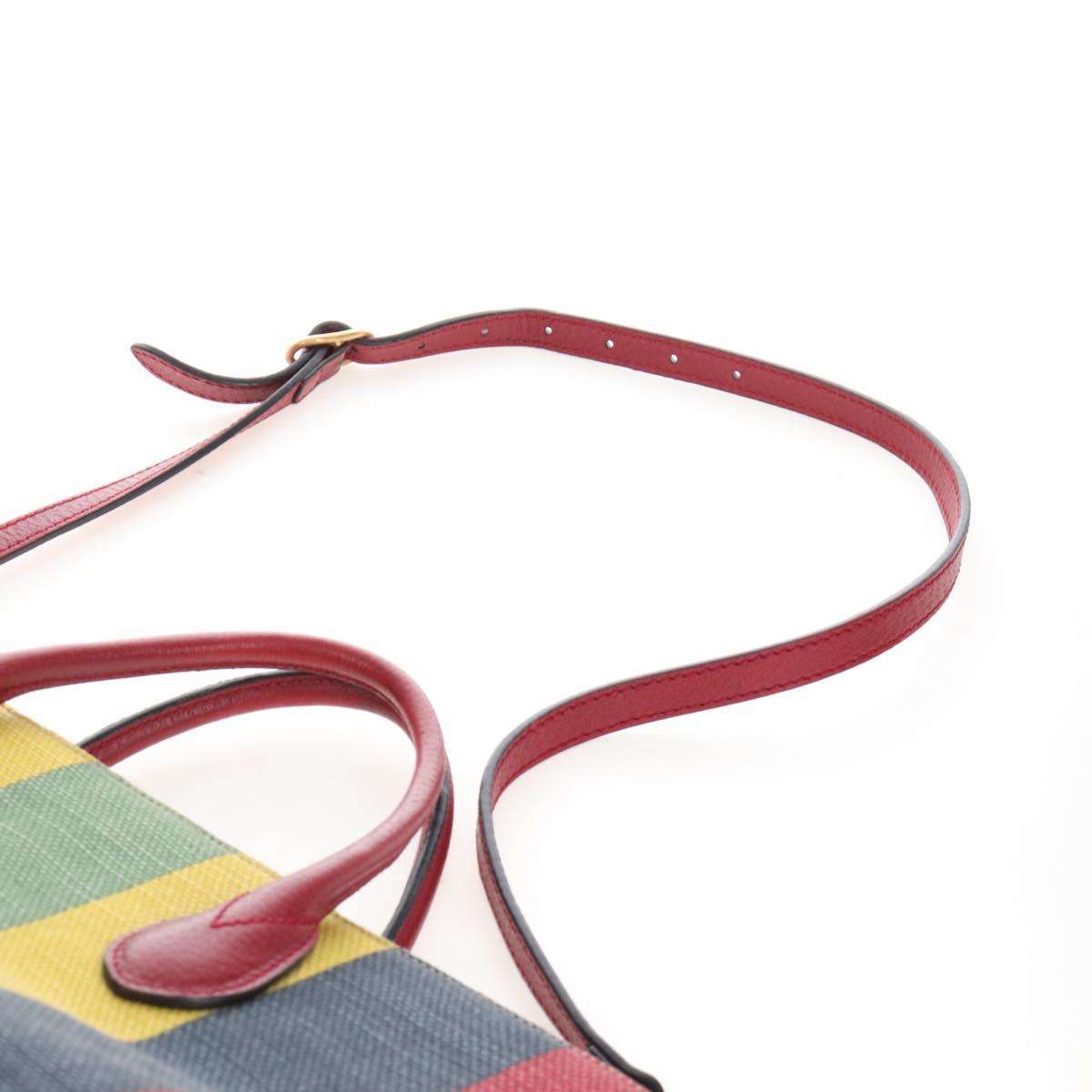 GUCCI Baiadera Hand Bag Canvas 2way Multicolor Gold Tone 630358 Auth 207925M