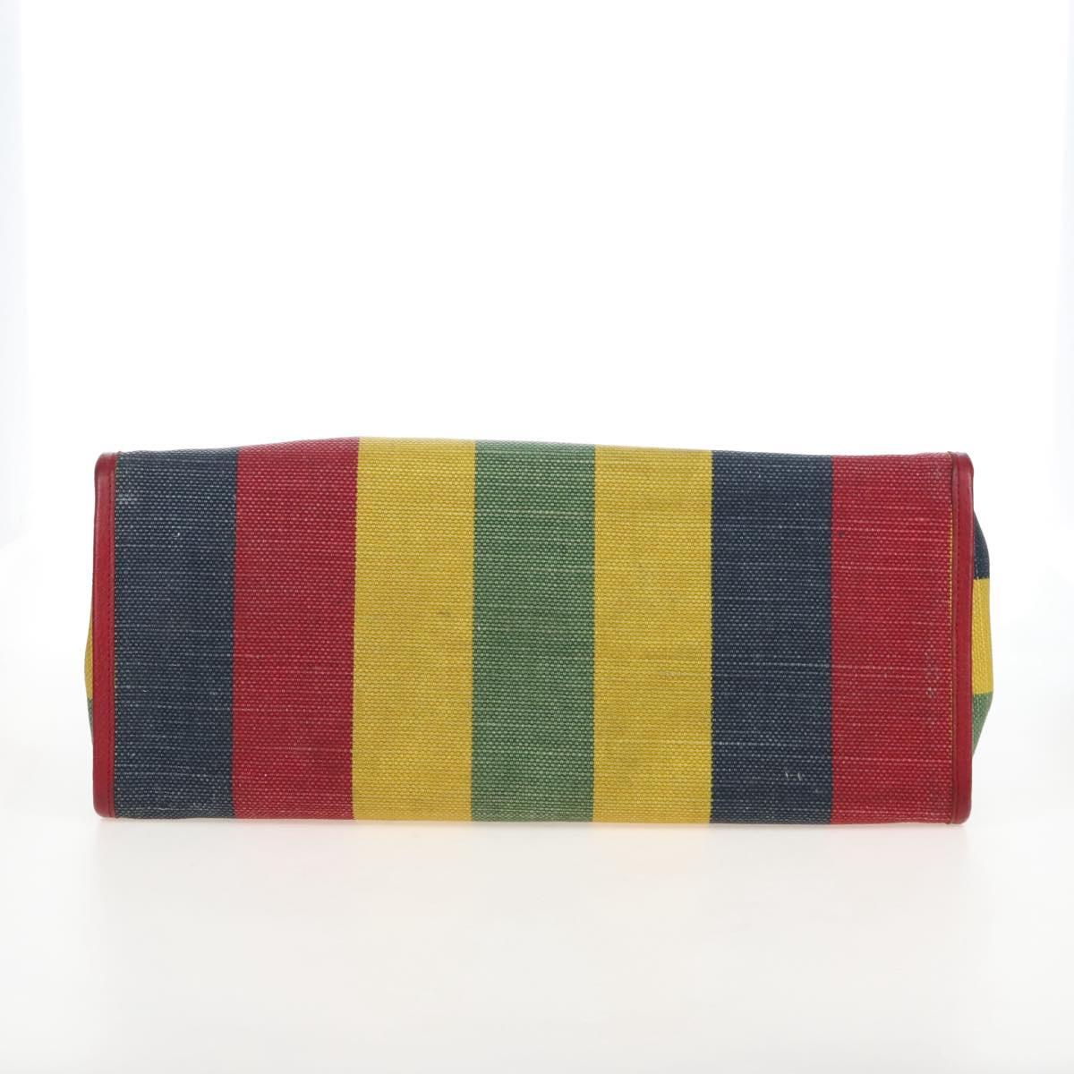 GUCCI Baiadera Hand Bag Canvas 2way Multicolor Gold Tone 630358 Auth 207925M