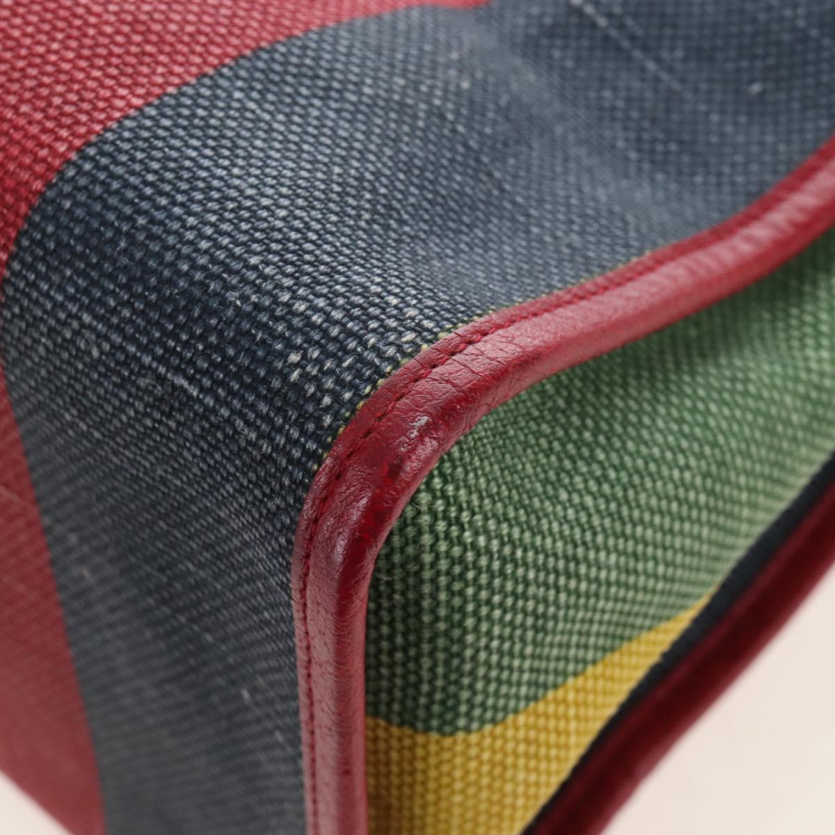 GUCCI Baiadera Hand Bag Canvas 2way Multicolor Gold Tone 630358 Auth 207925M