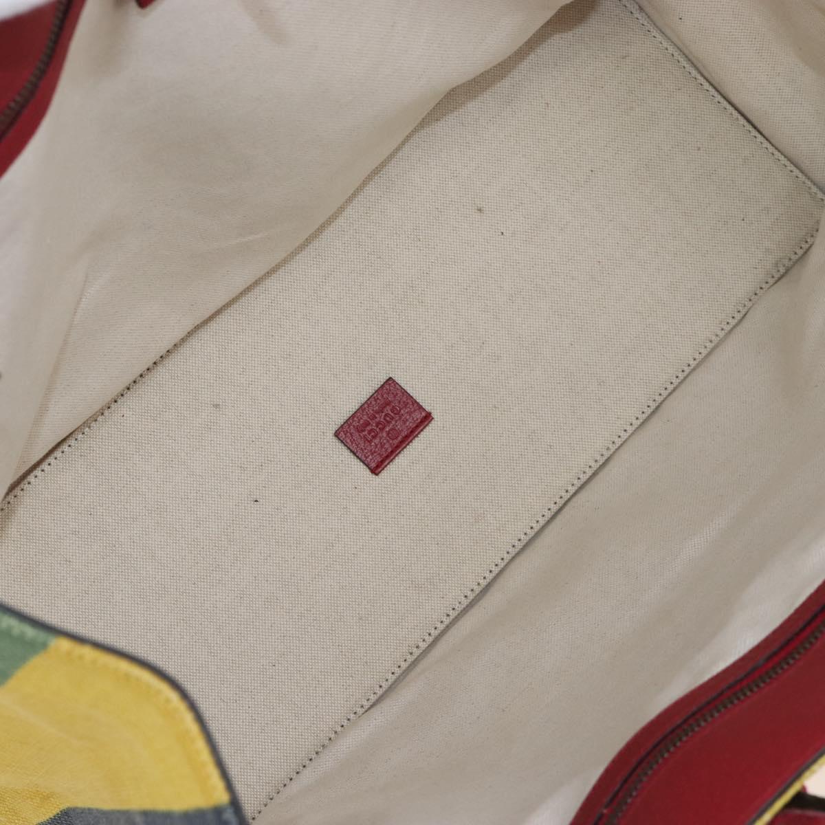 GUCCI Baiadera Hand Bag Canvas 2way Multicolor Gold Tone 630358 Auth 207925M
