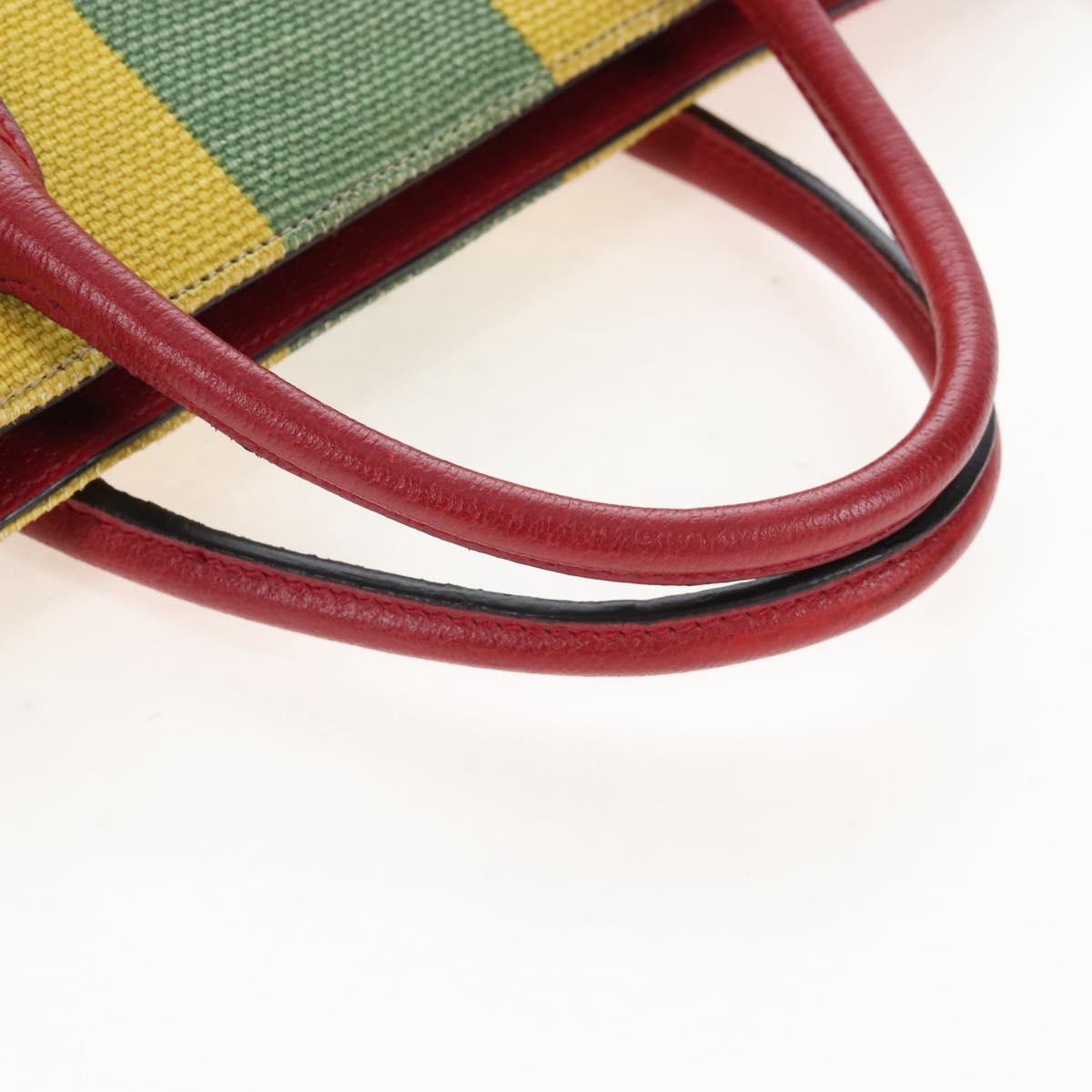 GUCCI Baiadera Hand Bag Canvas 2way Multicolor Gold Tone 630358 Auth 207925M