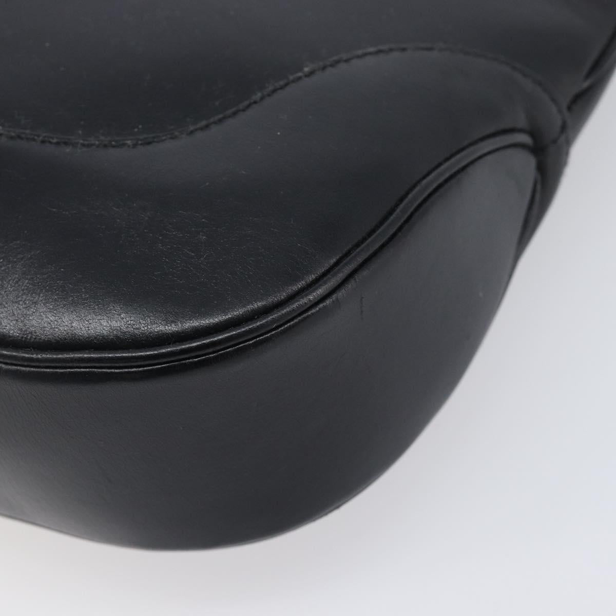 GUCCI Jackie Shoulder Bag Leather Black Silver 001 3346 Auth 207926A