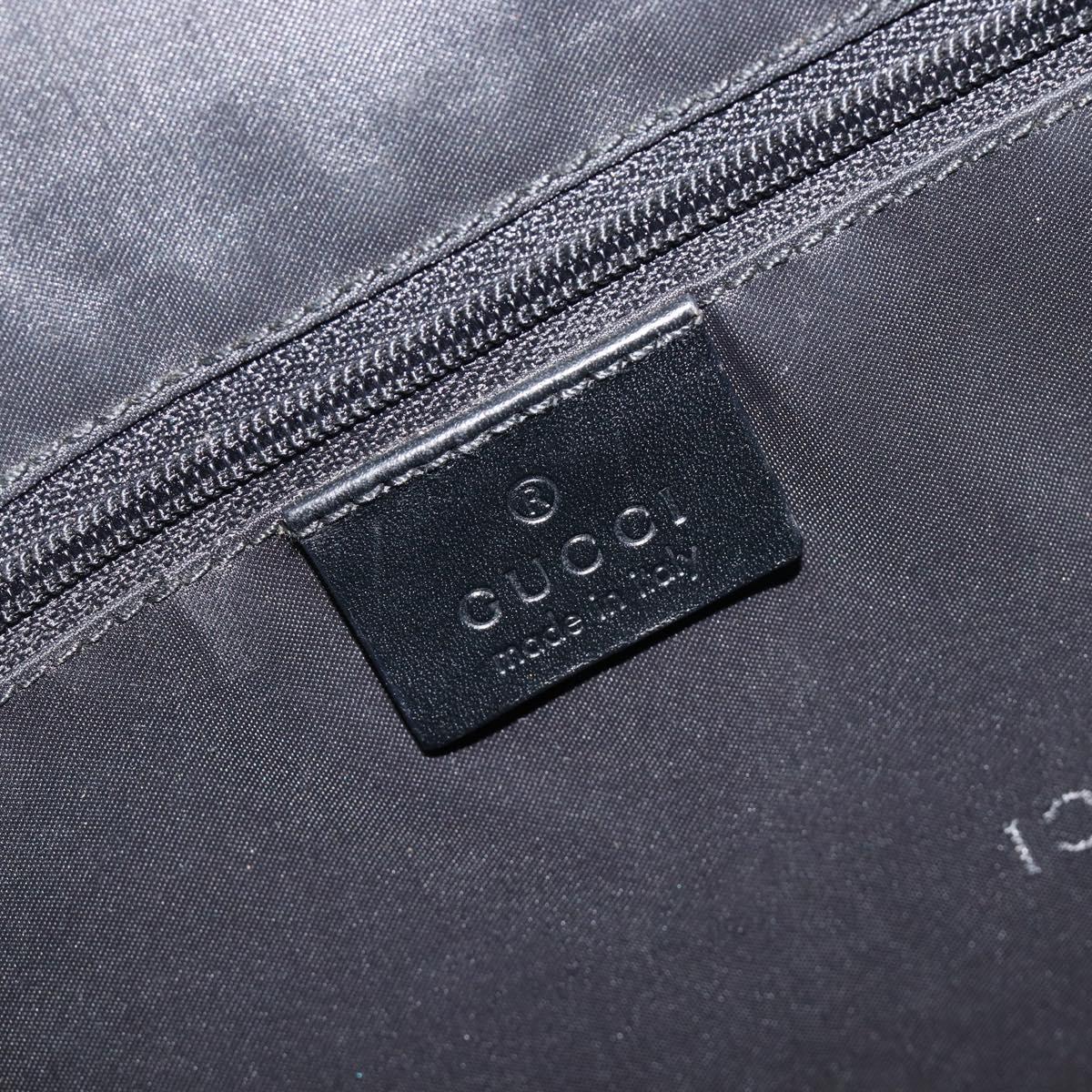 GUCCI Jackie Shoulder Bag Leather Black Silver 001 3346 Auth 207926A