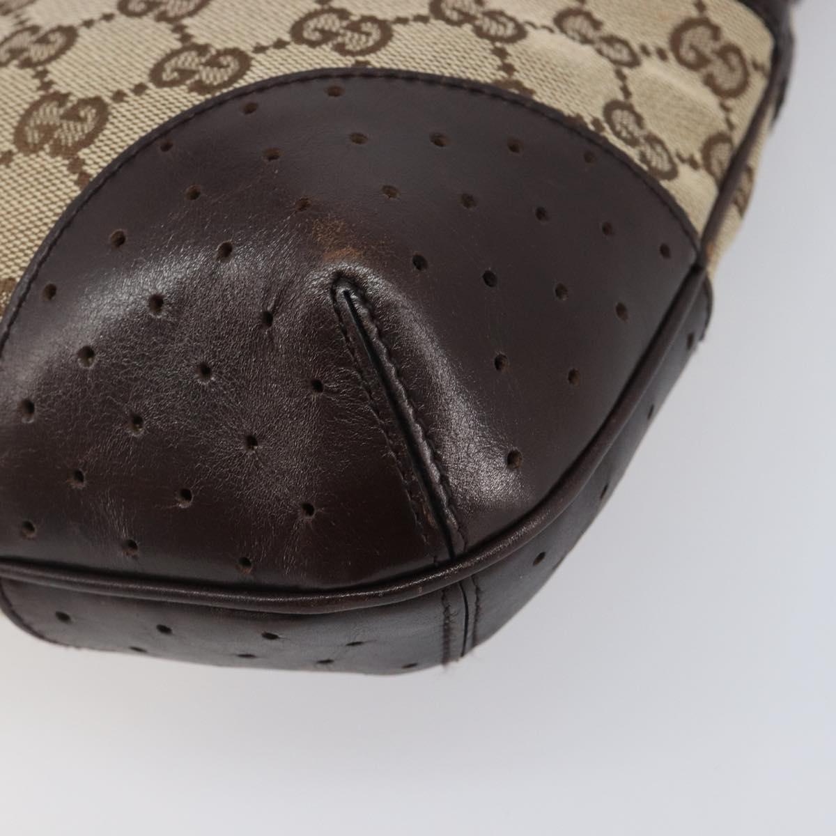 GUCCI GG Canvas Web Sherry Line Interlocking G Shoulder Bag 131033 Auth 207927A