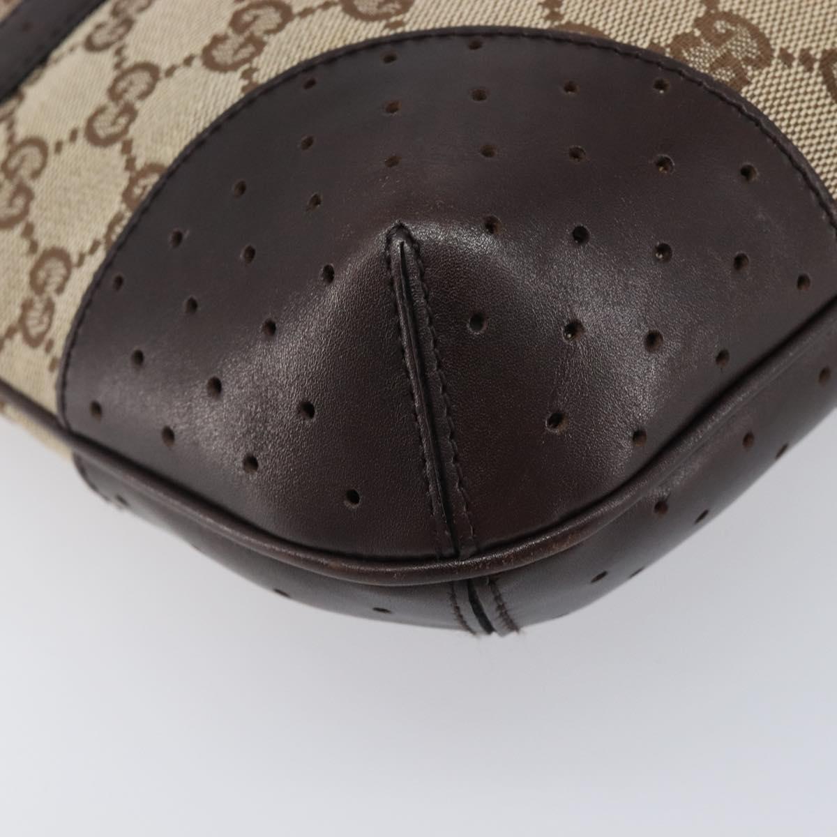 GUCCI GG Canvas Web Sherry Line Interlocking G Shoulder Bag 131033 Auth 207927A