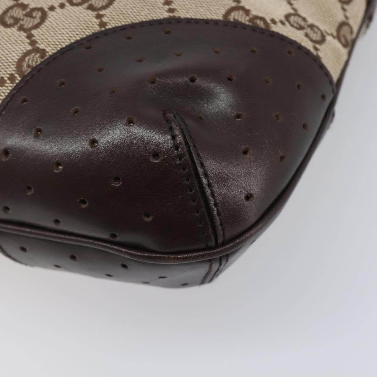 GUCCI GG Canvas Web Sherry Line Interlocking G Shoulder Bag 131033 Auth 207927A