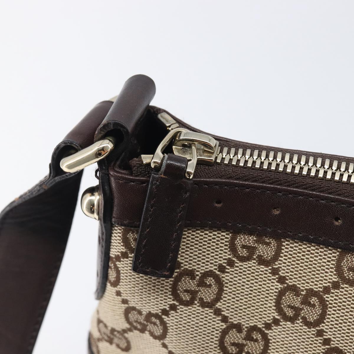 GUCCI GG Canvas Web Sherry Line Interlocking G Shoulder Bag 131033 Auth 207927A