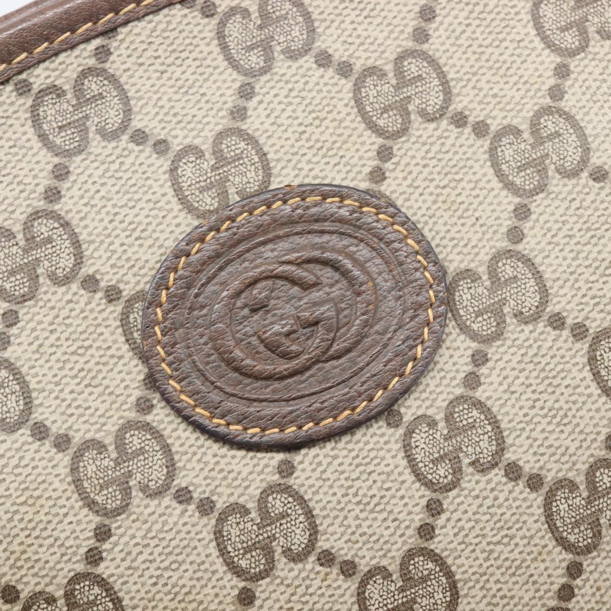 GUCCI GG Supreme Shoulder Bag PVC Beige Gold Tone 007 89 1096 Auth 207931