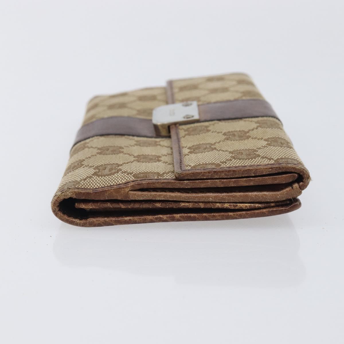GUCCI GG Wallet Hand Bag 3 Set Beige Gold Tone Auth 207932