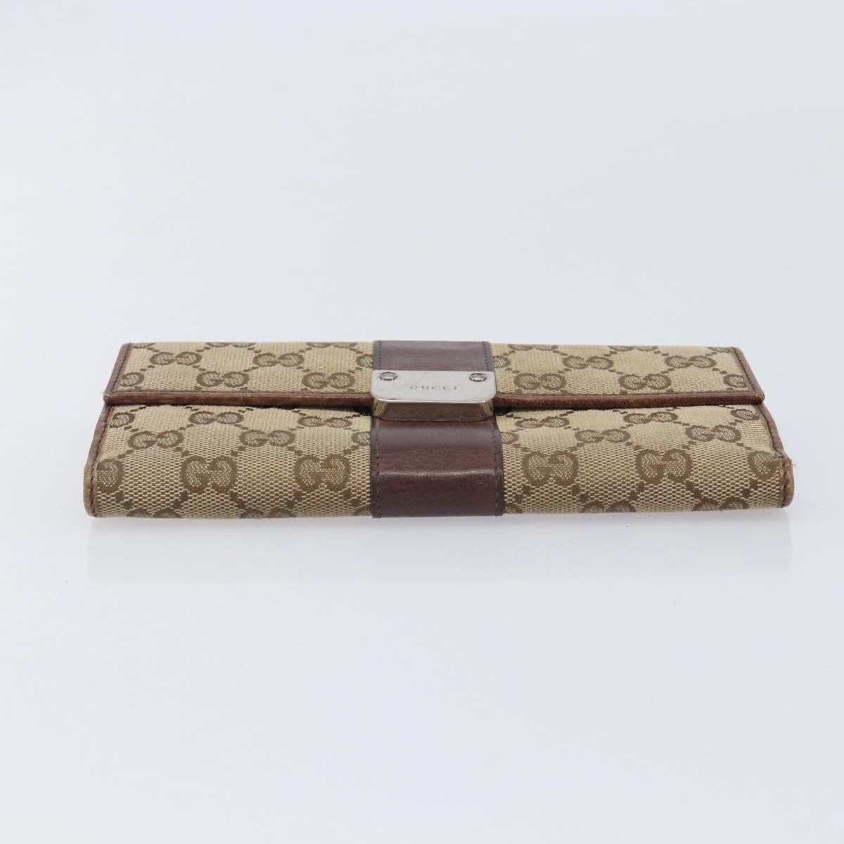 GUCCI GG Wallet Hand Bag 3 Set Beige Gold Tone Auth 207932