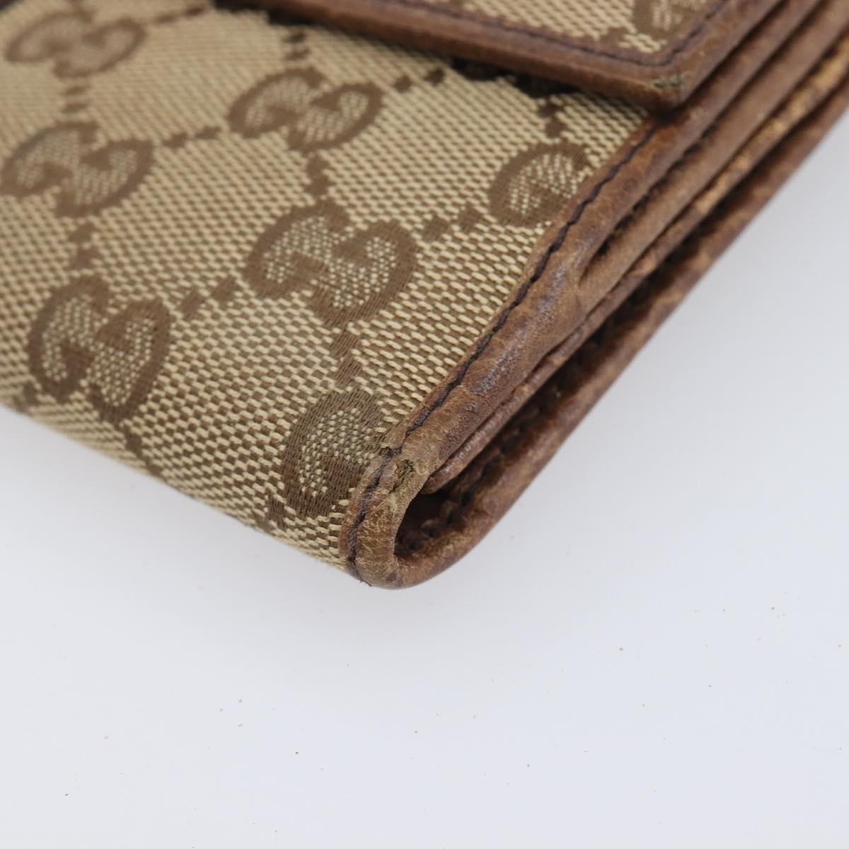 GUCCI GG Wallet Hand Bag 3 Set Beige Gold Tone Auth 207932