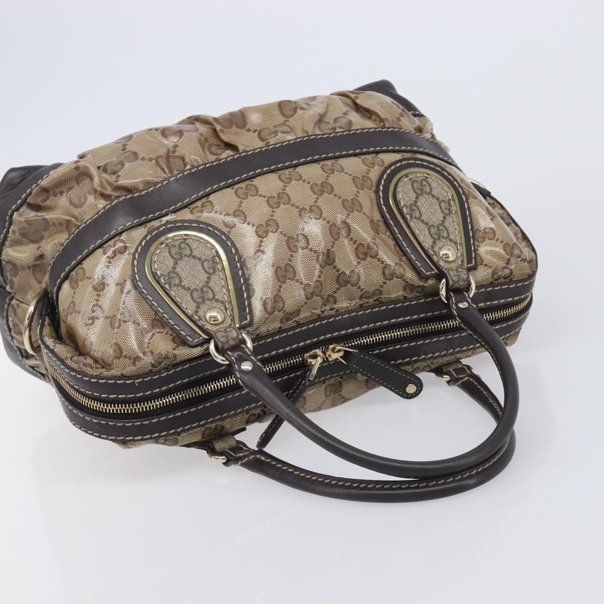GUCCI GG Wallet Hand Bag 3 Set Beige Gold Tone Auth 207932