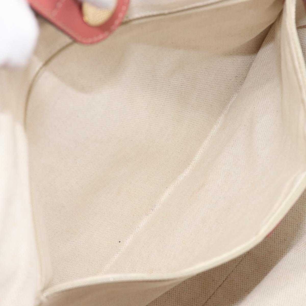 GUCCI Diamante Sukey Hand Bag Canvas Beige Gold Tone 211944 Auth 207934V