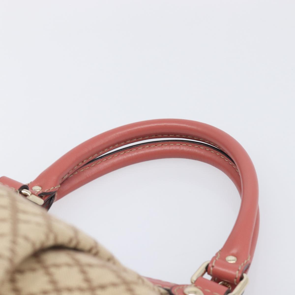 GUCCI Diamante Sukey Hand Bag Canvas Beige Gold Tone 211944 Auth 207934V