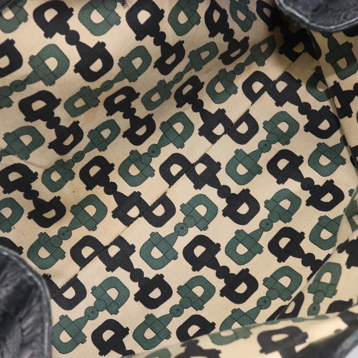 GUCCI GG Canvas Guccissima Sukey Tote Bag Leather Black Gold 211944 Auth 207988