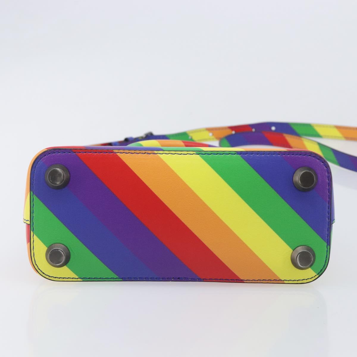 Balenciaga Ville XXS Hand Bag Leather 2way Rainbow 550646 Auth 207995M