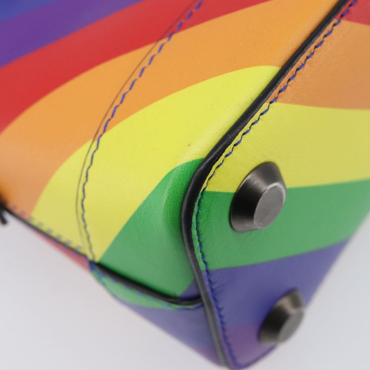 Balenciaga Ville XXS Hand Bag Leather 2way Rainbow 550646 Auth 207995M